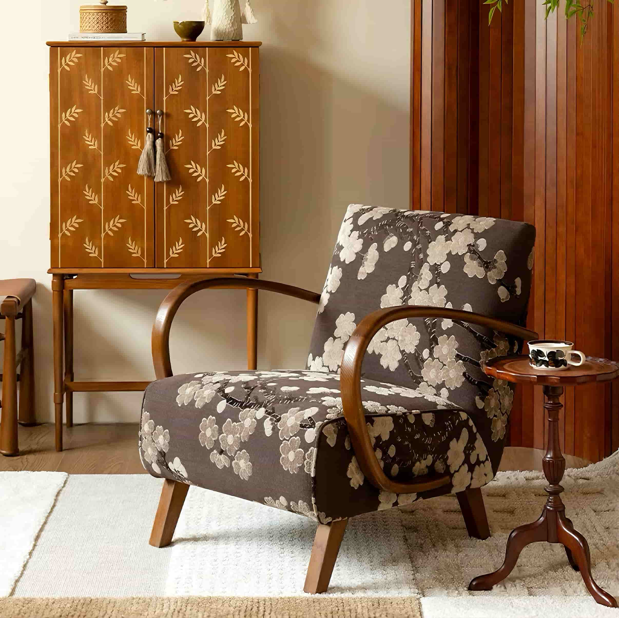 Hoge kwaliteit luxe pruimenbloesem patroon jacquard gesneden fluwelen stof voor woondecoratie