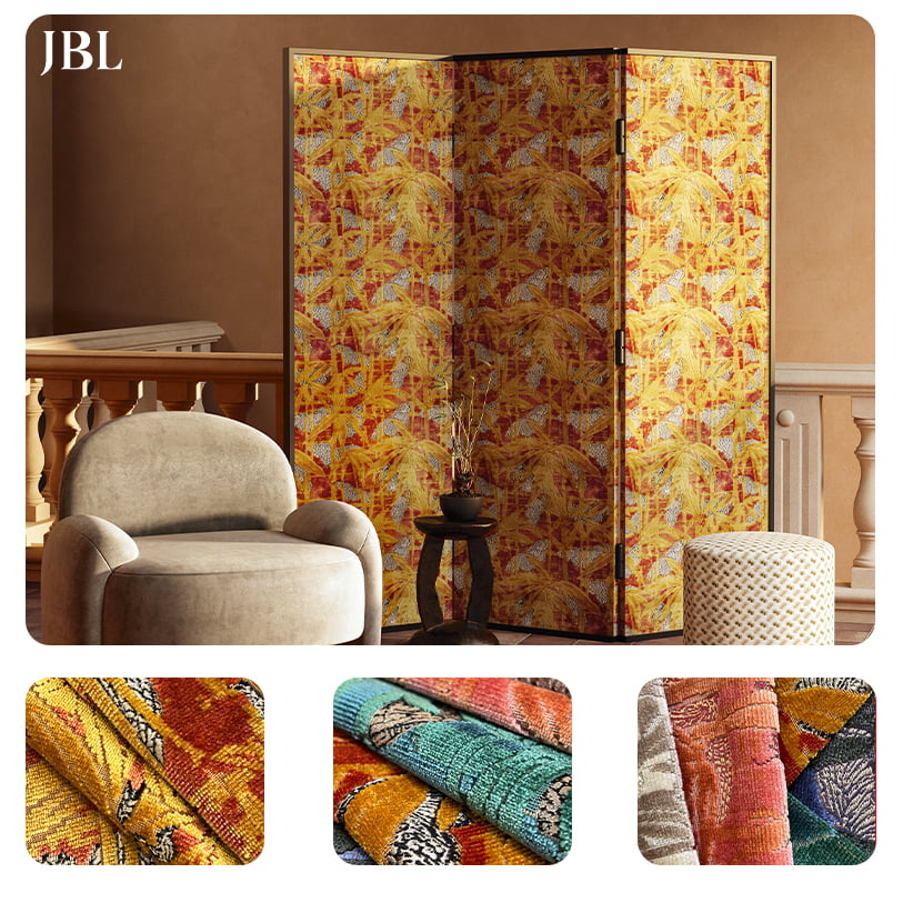 JBL Hoogwaardige fluwelen stof met gesneden pool Mode Nieuwe collectie Luxe design Morden-stijl jacquard fluweel voor bank